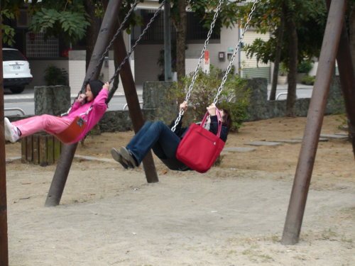 Swinging with Mom