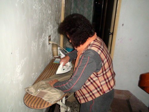 Grandma Irons Johnny’s Pants